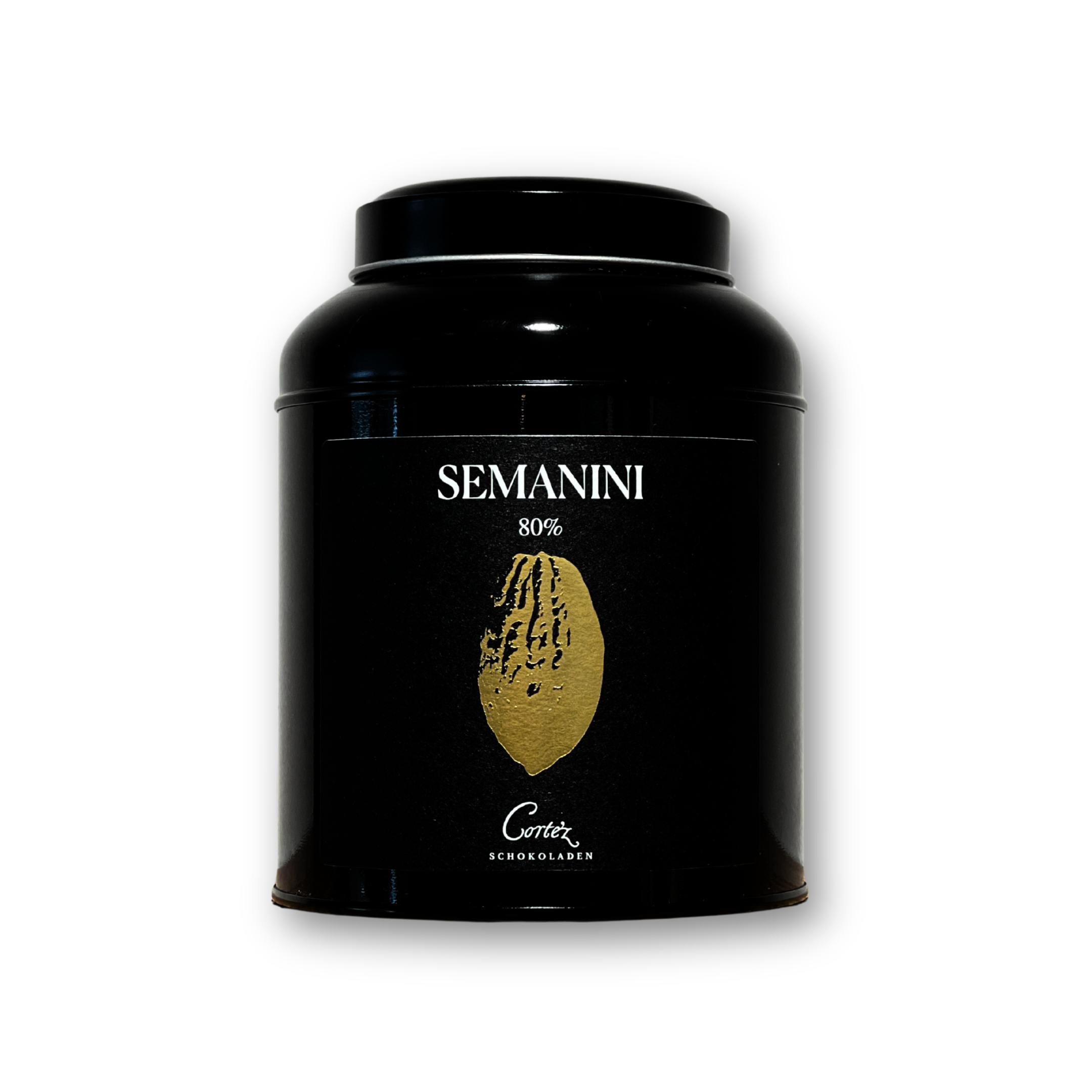Extra Dunkle Trinkschokolade SEMANINI 80% Dose 500g