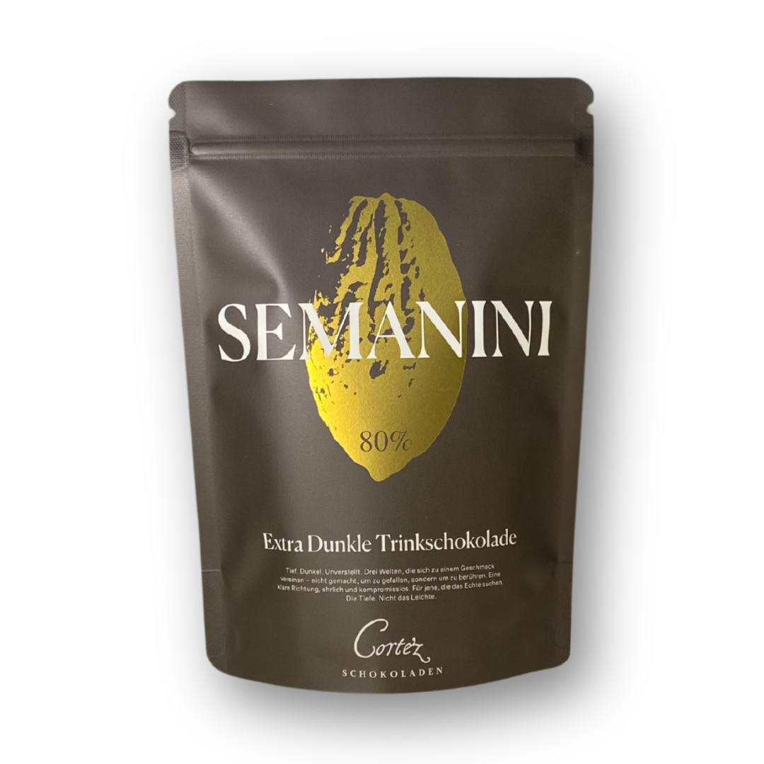 Extra Dunkle Trinkschokolade SEMANINI 80%